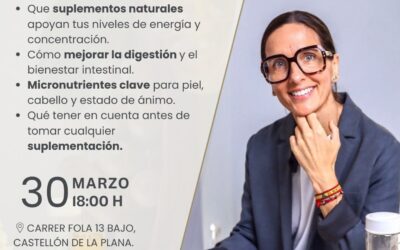 Taller gratuito de suplementación natural en Castellón